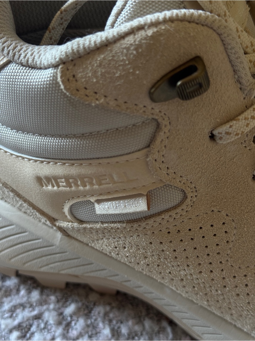 NWOT Merrell Waterproof Hiking Sneakers | Size 9.5 (Women’s) | Cream/Sand - Picture 5 of 6